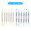 6x Titanium Dental Resin Spatula Thick Handle Set 4