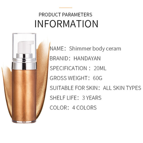 (3#) Highlighter Creme Glanz Bronzer Körper Kontur 4 1