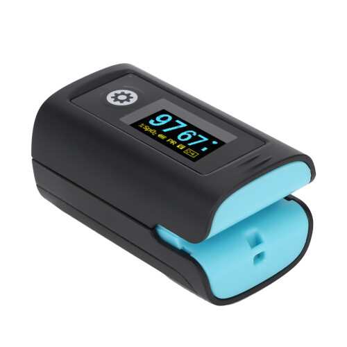 (Black Blue) Tragbares Pulsoximeter SPO2 Fingersensor 2