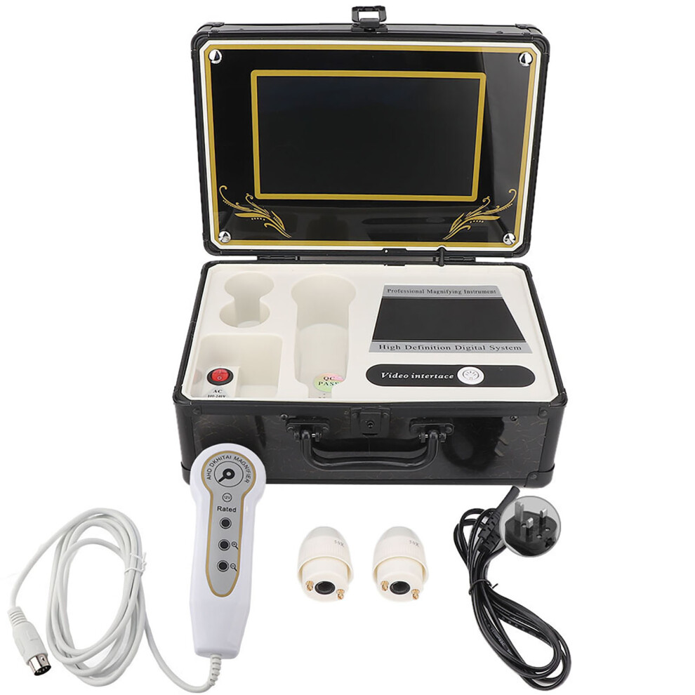 (UK Plug) 50X 200X Skin Hair Scalp Detector Microscope Care Tool