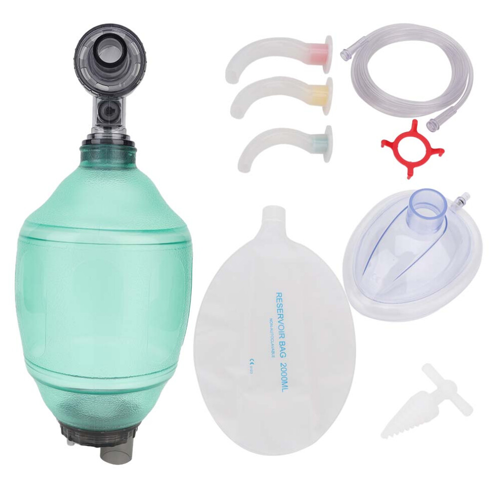 Green ( Free Size) Manual Resuscitator Pvc Adult Ambu Bag First Aid Free Size
