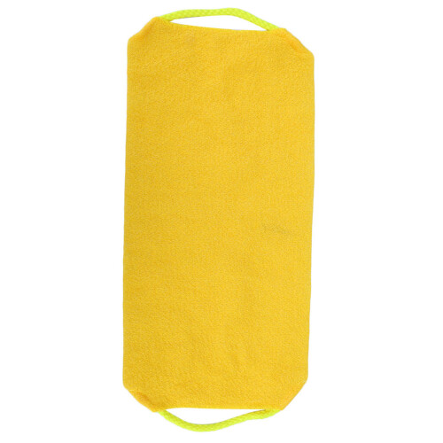 (Yellow) Peeling-Waschlappen Duschmassage mit Griff Rosa