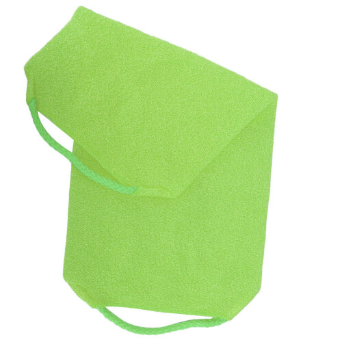 (Green) Peeling-Waschlappen Duschmassage mit Griff Rosa 1