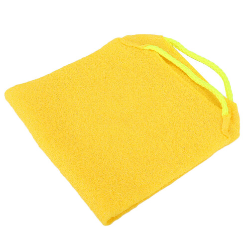 (Yellow) Peeling-Waschlappen Duschmassage mit Griff Rosa 2