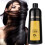 (Black 400ml) 400ml Natürlicher Schwarzer Haarfärbeshampoo 4
