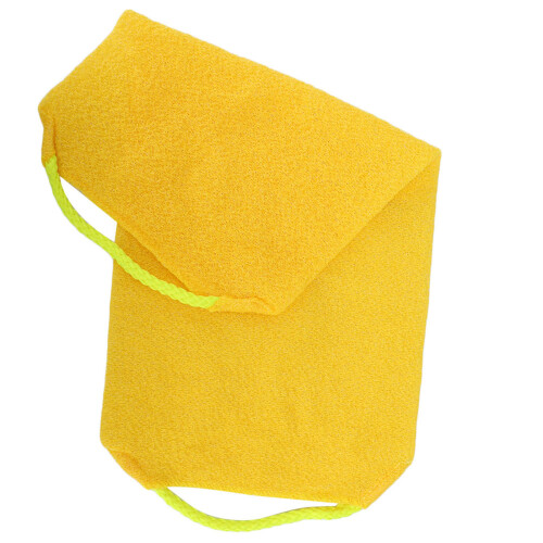 (Yellow) Peeling-Waschlappen Duschmassage mit Griff Rosa 1