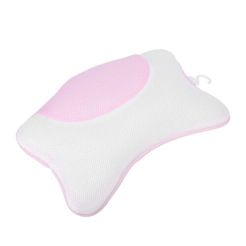(Pink) Roze Badkussen met Zuignap en Mesh 1