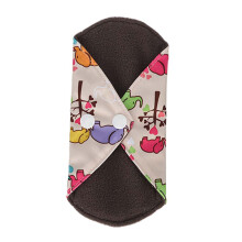 (N5) Cloth Menstrual Pad Reusable Charcoal Bamboo 18x18cm