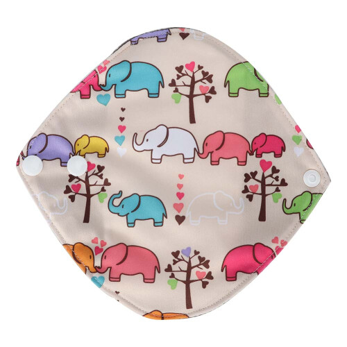 (N5) Cloth Menstrual Pad Reusable Charcoal Bamboo 18x18cm 2