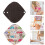 (N5) Cloth Menstrual Pad Reusable Charcoal Bamboo 18x18cm 5