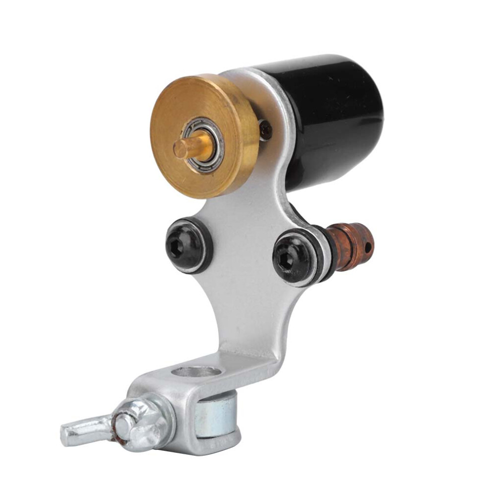 Silver/Black () Alloy Rotary Tattoo Machine Strong Motor Liner Shader Gun