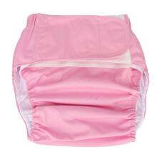(Pink Free Size (Suitable Waist: 19.7‑49.9inch)) Wasserdichte wiederverwendbare Erwachsenenwindeln