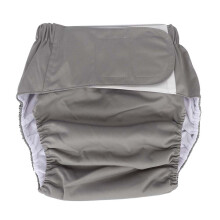 (Gray Free Size (Suitable Waist: 19.7‑49.9inch)) Wasserdichte wiederverwendbare Erwachsenenwindeln
