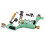 (Green) Alloy Rotary Tattoo Machine Strong Motor Liner Silver 1