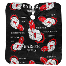 (Black) Wasserdichte Friseur-Schürze 160x140cm Schwarz