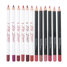 12-farbig wasserfeste matte Lippenstift-Liner-Makeup