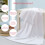 (White) Microfiber Sauna Massage Bath Towel Soft White 3