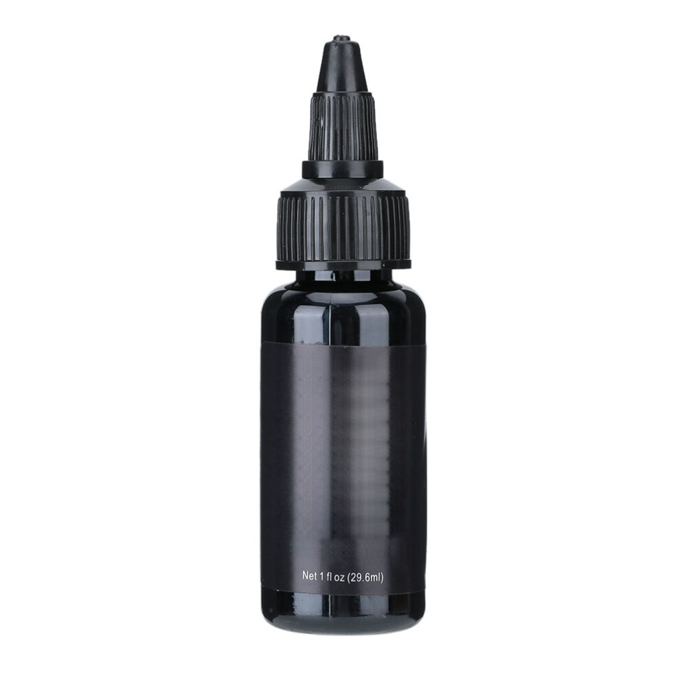 Black Professional Body Tattoo Ink 29.6Ml Long Lasting Fast Coloring