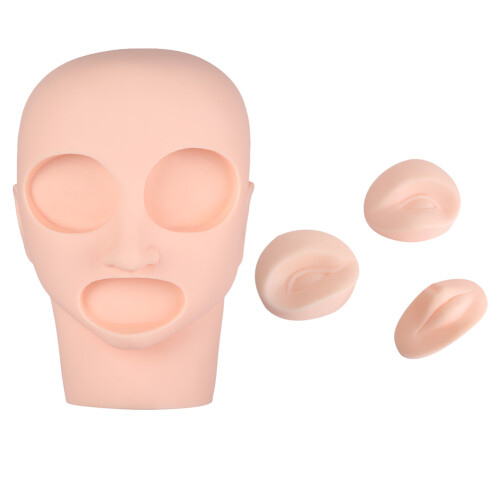 (Tattoo Practice Detachable Head) Training head mold for eyelash grafting