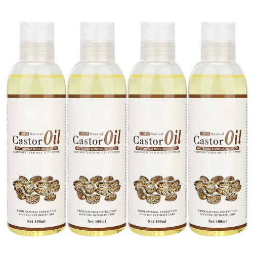 4x100ml Rizinusöl Hautfeuchtigkeit Massage-Öl