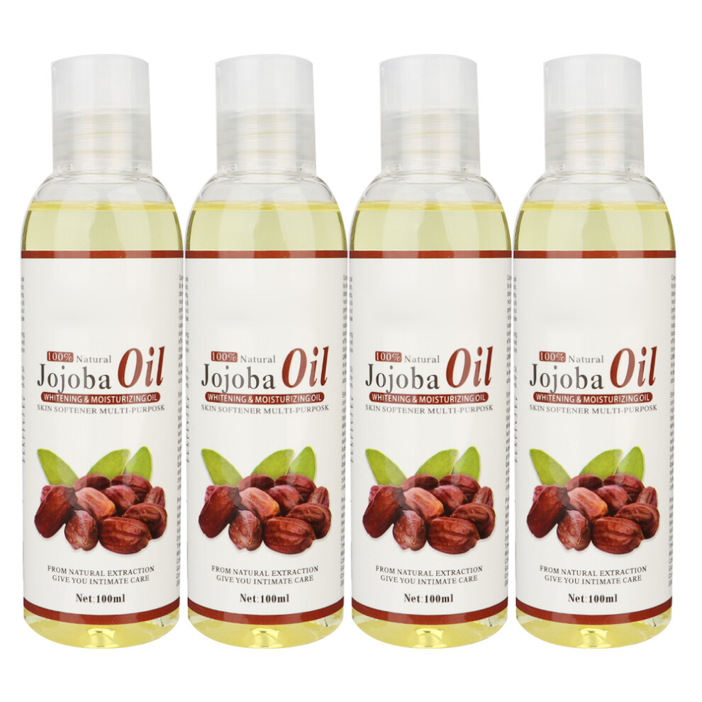 DISAAR 4pcs 100ml Jojoba Oil Face Body Moisturizing Massage
