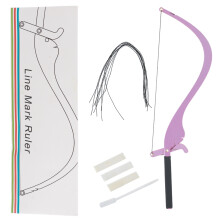 (Purple) Augenbrauen-Tattoo-Line-Ruler Microblading Positionierwerkzeug Silber
