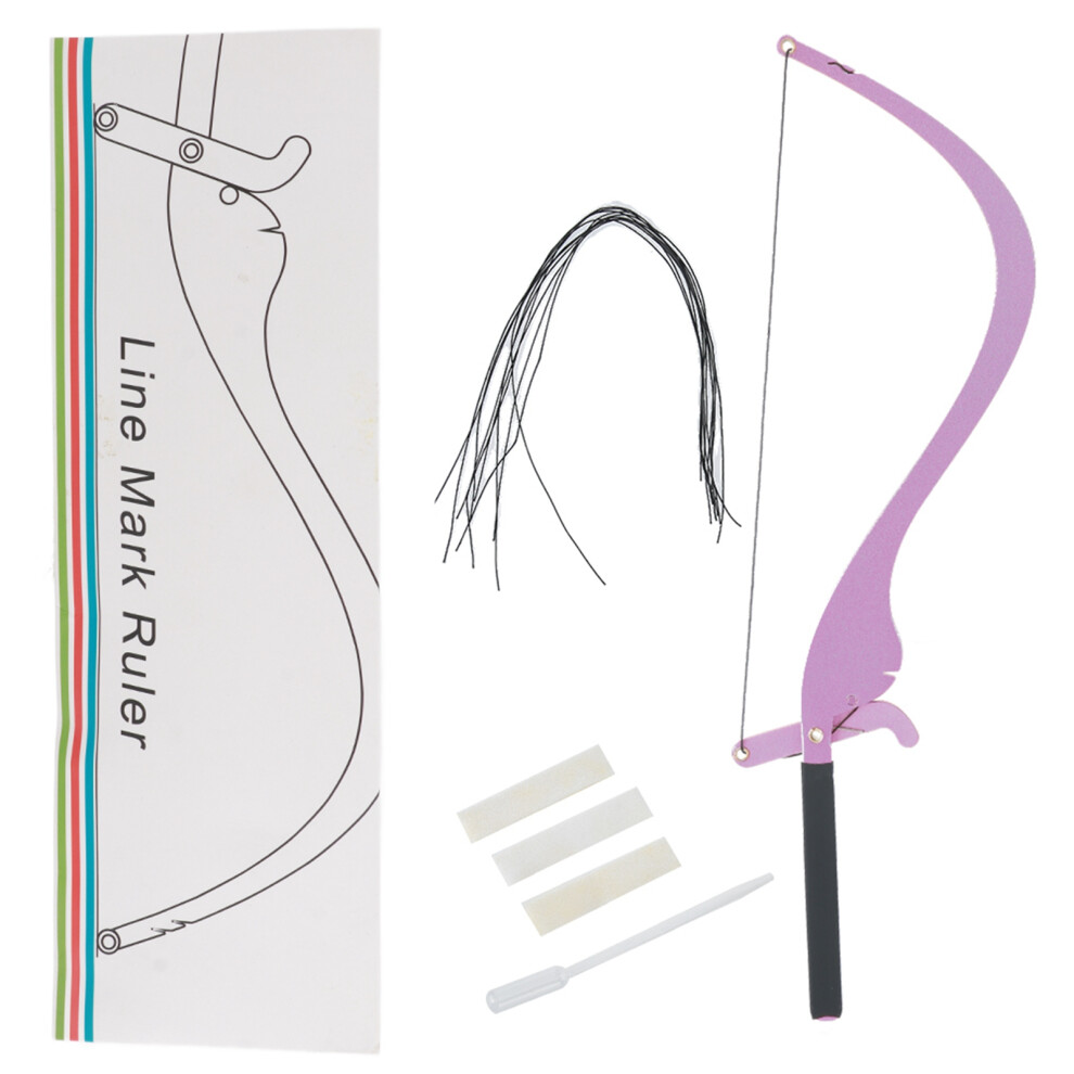 Purple/Silver () Eyebrow Tattoo Line Ruler Microblading Positioning Tool Set