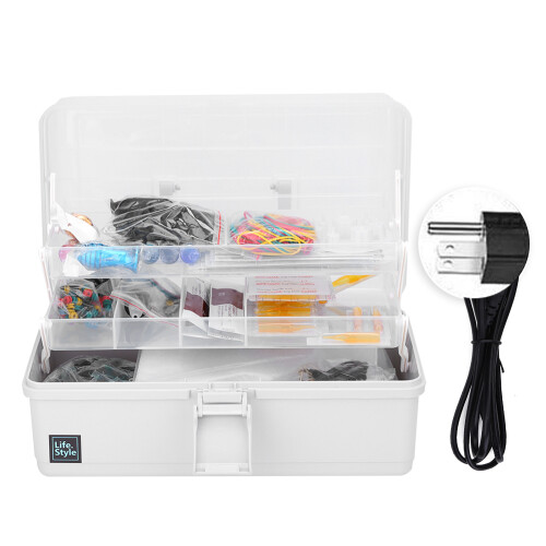 (US Plug) Tattoo Kit: Machine, Pigment, Power Supply & Needles