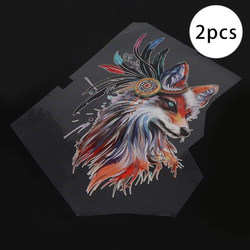 (Colour Fox) 2pcs Tier-Muster Aufnäher 3D Bügelbilder für Kleidung 2