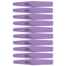 (Purple) 10x Doppelseitige Nagelfeile, Puffer & Polierstreifen
