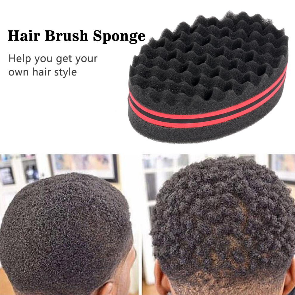 Hair Brush Sponge Double-sided for Dreadlock Afro Curl Wave Care Tool