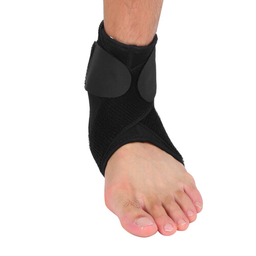 (Black Average Size) Soft Ankle Support Stabilizer Sprain Recovery Brace Black 2