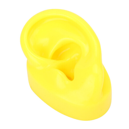 (Yellow) Yellow Soft Silicone Human Ear Model Teaching Aid 2