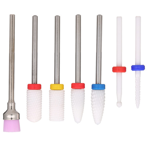 7x Keramische Nagelboorbits Set 1