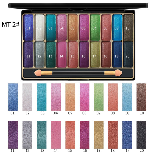 Glitter-Lidschattenpulver 20 Farben Kosmetik MT02# 1