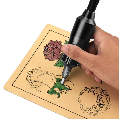 Draaibare Tattoo Pen Aluminium RCA Kabel