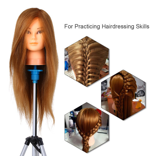 Bionda Parrucchiere Testa Manichino Capelli Veri