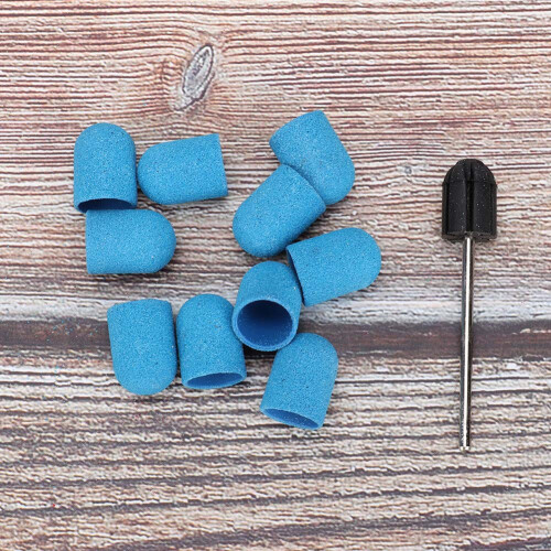 Nagelkunst-Schleifringkappe 10x15mm Blau 2