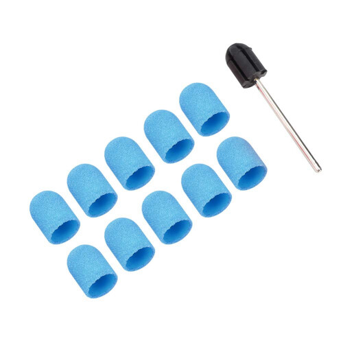 Nagelkunst-Schleifringkappe 10x15mm Blau 1