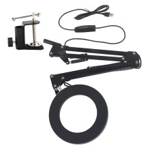 Clamp Mount LED 5X Magnifier Lamp for Salon Manicure