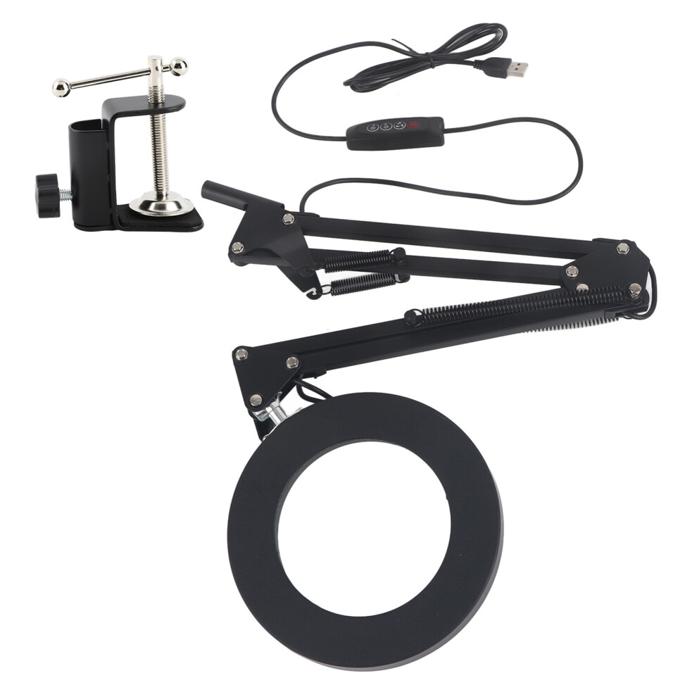 Light Clamp Mount Led 5X Magnifier Lamp Salon Manicure Beauty