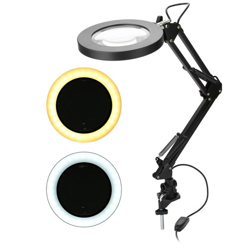 Lente 5X LED Lampada Pinza Manicure Salone 2