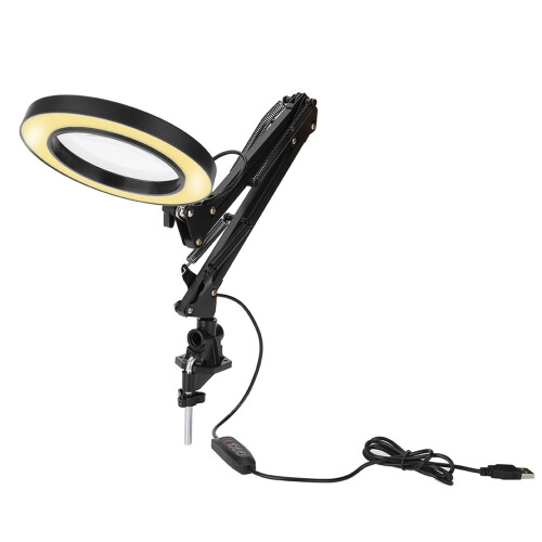 Lente 5X LED Lampada Pinza Manicure Salone 1