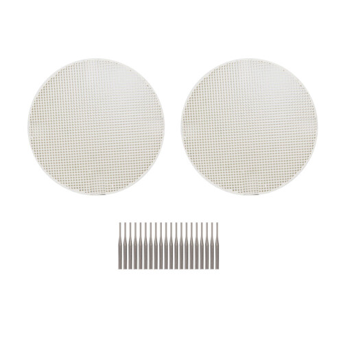 2 Vassoi Tonda con 20 Spilli Metallici Dentali