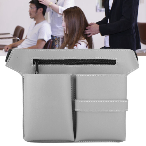 Barber-Scherenhalter-Taschenhalter-PU-Leder-Silber 2