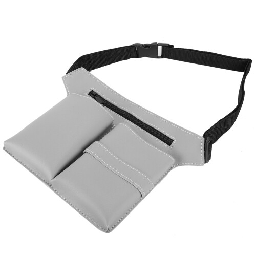 Barber-Scherenhalter-Taschenhalter-PU-Leder-Silber 1