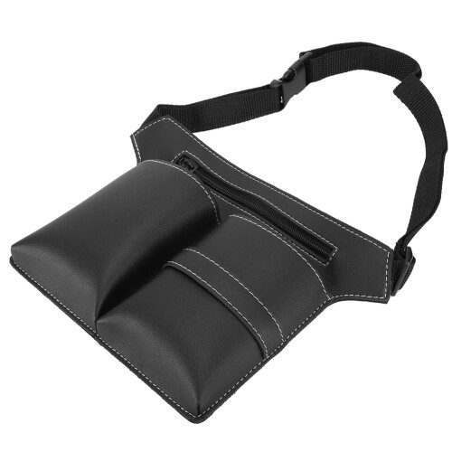 Friseur-Scherenhalter-Taschenhalter-PU-Leder-Schwarz 1