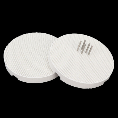 2 Vassoi Tonda con 20 Spilli Metallici Dentali 2