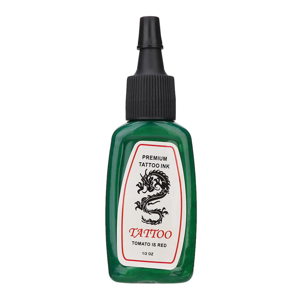 Green Professional Eyebrow Tattoo Ink 15Ml Long Lasting Grass