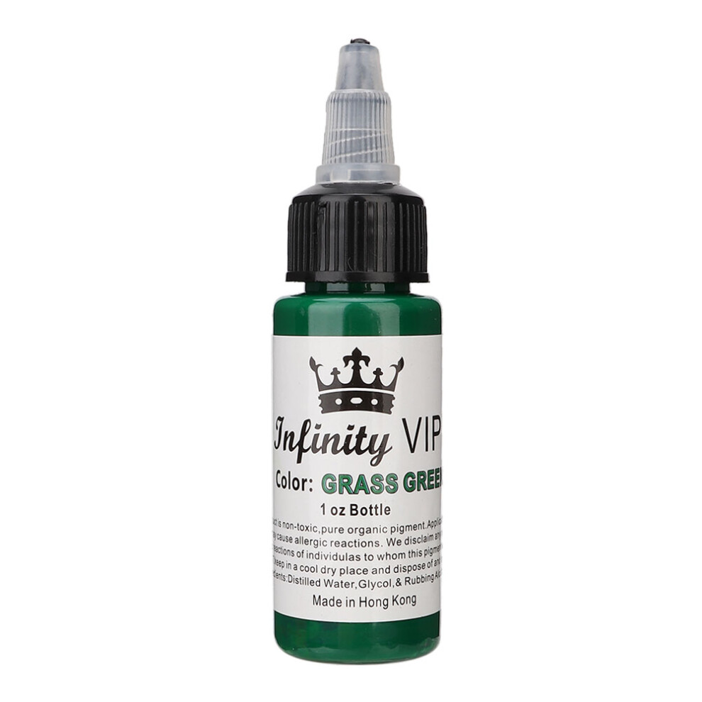 Green 30Ml Semi Permanent Tattoo Pigment Ink Long Lasting (Green)